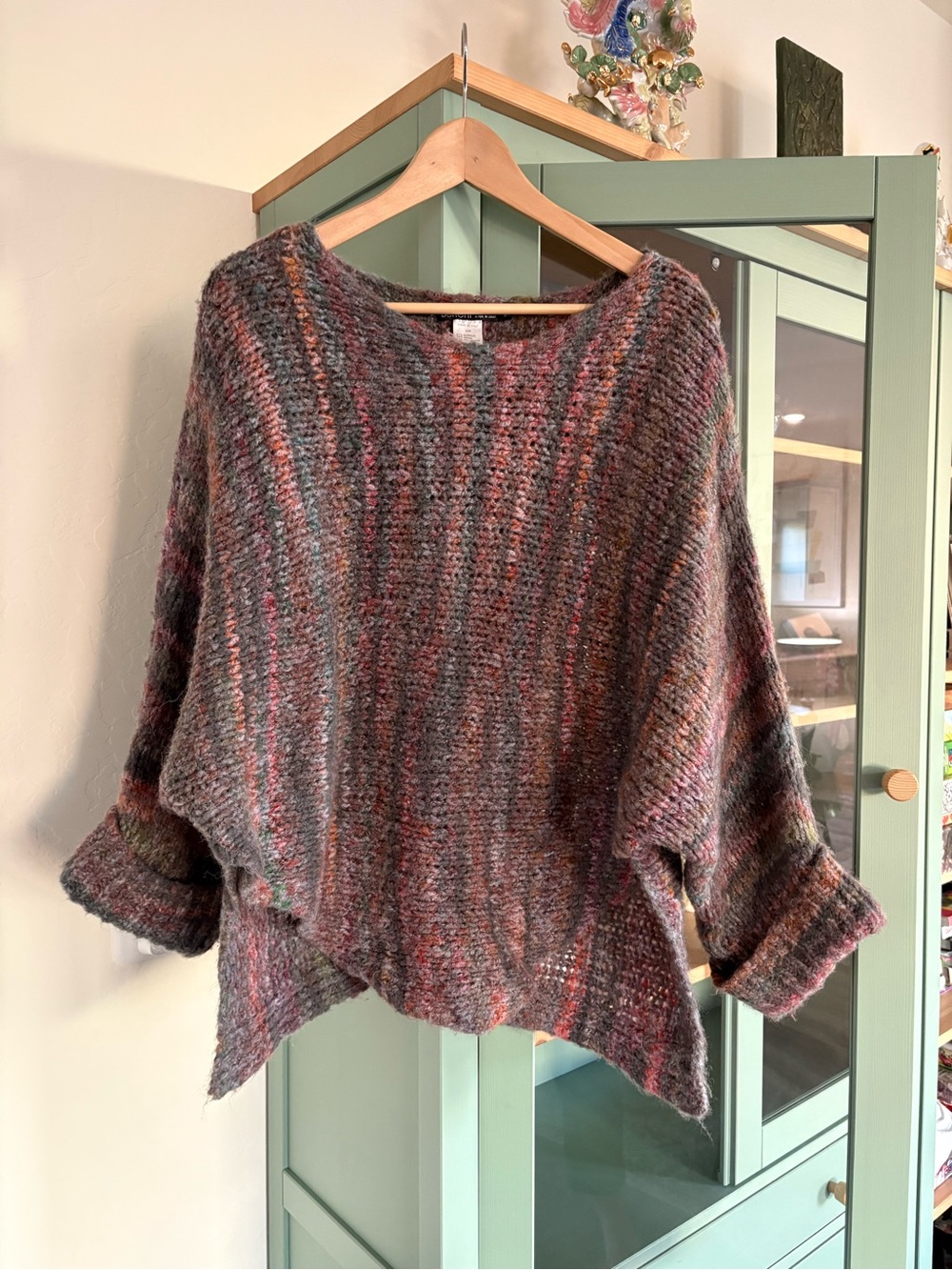 Berretti Fisherman Coastal Grandma Boho Oversized Cozy Size S/M Knit Sweater